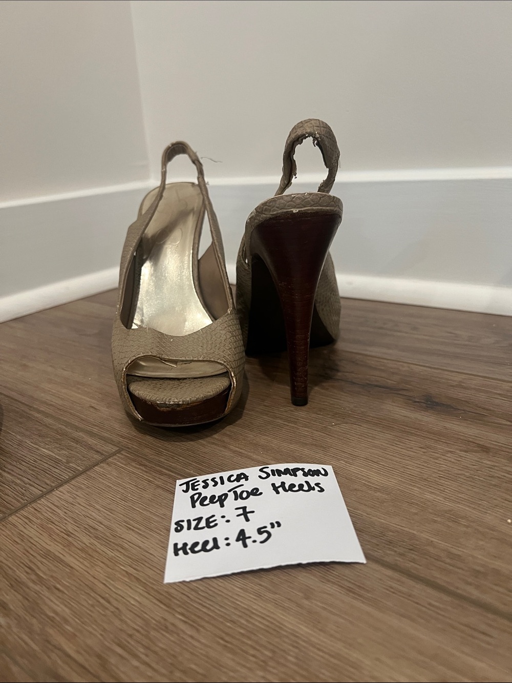 JESSICA SIMPSON PEEP TOE HEELS